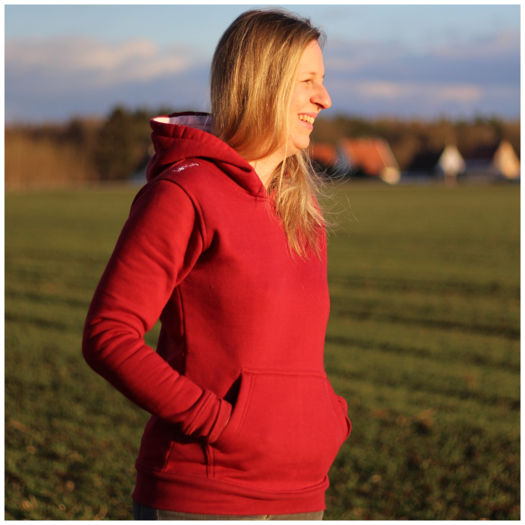 Hoodie-Burgunder-Damen