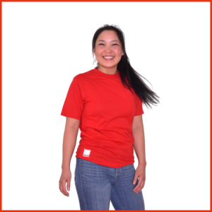 T-Shirt rot - Armlogo Kanji "Wertschätzung"